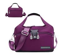 Waterproof Tote Purse - Women Adjustable Strap Sling, Pack with Compartments, for Lady Mother Girlfriend Travel Gym School Workplace, Practical Durable and Fashionable, Multi Color