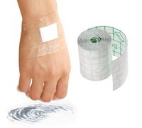Waterproof Transparent Bandage Film Roll Adhesive Tape Medical Wound Tattoo Aftercare Waterproof Bandage Dressing Plaster Stretch Fixation Tape Anti-Allergic Self-Paste Swimming (1 roll)