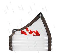 Waterproof Transparent Outdoor Tarp 3x3m Thick Plastic Tarpaulin Sun Protection Tarp with Reinforced Angle Wrap Tarps for Car Garden Motorcycle Wood