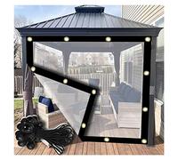 Waterproof Transparent Side Walls for Canopy/Pavilion Pera Elastic Cord Stain-Resistant 5x3.5m/16.4x11.48ft Outdoor Shelter Accessory