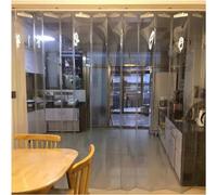 Waterproof Transparent Strip Curtain for Sliding Doors - 1x2M Roll-Up Shade Energy-Saving Windproof Insect Barrier Durable & Easy Installation for Coolers Freezers & Patios