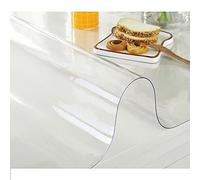 Waterproof Transparent Tablecloth - Wipeable Table Protector for Dining Room & Kitchen Rectangular 100x165cm (39.4x65in) 1.5mm Thick Ideal for Coffee Tables & Desks