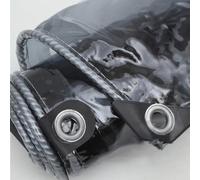 Waterproof Transparent Tarpaulin,Black Plastic Clear Tarp Cover,Heavy Duty Soft Glass Tarpaulin Sheet with Eyelets,for Outdoor UV Rays,Dust,Rain,Snow,W*H-2x7m