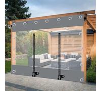 Waterproof Transparent Tarpaulin with Grommets, Durable PVC Side Panels for Outdoor Use, Perfect for Porch, Gazebo, Carport, Garden - L×H: 1.3×2m (4.3×7.5ft)