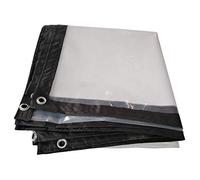 Waterproof Transparent Tarps 5 Mil Polyethylene Tarp Cover with Grommets Multi-Purpose Tear-Resistant Custom Ideal for Outdoor Use 2x4m/6x12ft
