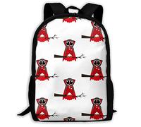 Waterproof Travel Bags Halloween Owl Vampire Daypack Large Capacity Students Knapsack for Travel, Work, Camping, 42X32X14Cm