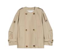 Waterproof trench coat with round collar- female- Max Mara- Light Jackets- Beige- XS- Jackets XS