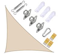 Waterproof Triangle 5x5x7.1m UV Protect 95% UV Block Ideal for Patio Garden Carport Canopy Cover
