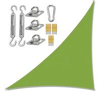 Waterproof Triangle e Sail Canopy 2m x 2m x 2m Green Sun e with Fixing Kit for Garden nic Camping Right Angle Sun Protect nings