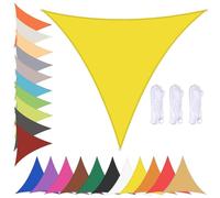 Waterproof Triangle e Sail Outdoor Sun Canopy for Garden 90% UV Protect e Fabric with Grommets Yellow 6x6x6m Perfect for Patios and Dec