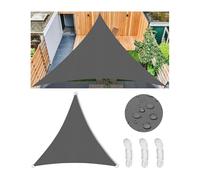 Waterproof Triangle Shade Sail Canopy for Outdoor UV Protection with Rope & D-Rings - 6.1m x 6.1m x 6.1m for Garden, Balcony, Terrace