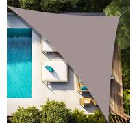 Waterproof Triangle Shade Sail UV Protection 95% Outdoor Canopy for Patio & Garden with Grommets & Rope 4.5x4.5x4.5m Khaki Color Durable Sunshade Fabric