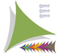 Waterproof Triangle Shade Sail UV Protection Canopy for Outdoor Garden & Patio 5x5x7.1m Green - Perfect Sunshade for Deck Backyard and Pool Area.