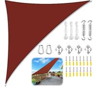 Waterproof Triangle Sun e Sail Canopy ning with Rope Kits for Outdoor Garden Patio Backyard Camping Red 2x2x2M