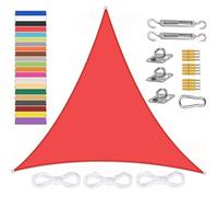 Waterproof Triangle Sun Sail Canopy 4.5x4.5m - 95% UV Protect Includes Fastening Ropes Ideal for Outdoor e Soluts on Balconies & Gardens