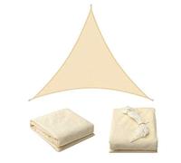 Waterproof Triangle Sun Sail Canopy UV-Resistant Polyester Shad Windproof Parasol Blocks 95% UV Rays Outdoor n Decor (Milky White 4x4x5.7m)