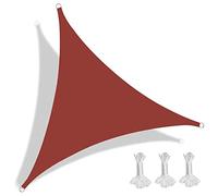 Waterproof Triangle Sun Shade Canopy 7.2x7.2m - Windproof & Dustproof Patio Cover for Deck Porch Backyard Terrace - Elegant Red Wine Color UV Protection Outdoor Shelter