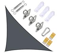 Waterproof Triangle Sun Shade Sail 5 x 5 x 7.1m Durable UV Block 95% Water-Repellent Canopy for Patio Garden Carport & Backyard Outdoor Use
