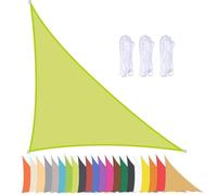 Waterproof Triangle Sun Shade Sail, 90% UV Protection Canopy with Grommets, Wind Resistant for Balcony, Patio, Garden, Beach, Pool, Backyard - Yellow Green 4x4x5.7m