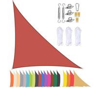 Waterproof Triangle Sun Shade Sail Awnings for Outdoor Patio & Garden 90% UV Protection Includes Grommets & Stainless Steel Fittings Wine Red 3x3x4.3m
