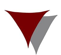 Waterproof Triangle Sun Shade Sail Canopy for Patio, Garden, Backyard & Pool - Durable Rust Red Outdoor Cover (7x7x7 ft) - UV Resistant, Easy Installation