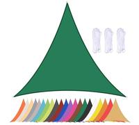 Waterproof Triangle Sun Shade Sail for Patio & Garden Canopy - 90% UV ProtectionGrommets Dark Green 4.5x4.5x4.5m - Outdoor Awnings Cover