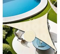 Waterproof Triangle Sun Shade Sail - UV Protection Canopy for Outdoor Balcony & Patio, Beige Polyester, 4x4x5.7m, Perfect for Garden & Deck Sunshade