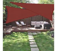 Waterproof Triangle Sunshade Sail 3x3x4.3ft Red UV Block Shade for Outdoor Patio & Garden Heavy Duty Tear & Rust Resistant Fabric with Rope Perfect for Sun Protection