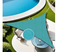 Waterproof Triangular Awning - Outdoor Polyester UV Sunshade Canopy for Balcony Patio Garden 6.5m x 6.5m x 6.5m Cyan - Perfect Sun Protection Solution