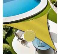 Waterproof Triangular Awning - Outdoor UV Protection Canopy for Balcony & Patio Polyester Sunshade Yellow Green 7x7x7m Ideal for Sun Protection