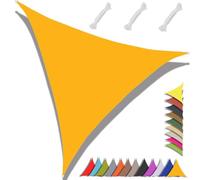 Waterproof Triangular e Sail 6x6x6m - 95% UV Protect for Garden, Patio, Pool, Outdoor - Includes Rope - Slish Mango Yellow Canopy for Sune