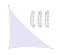 Waterproof Triangular Sun Shade Sail with 98% UV Protection 4x4x5.7m White Perfect for Garden and Patio Cover Includes Free Ropes for Easy Installation