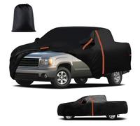 Waterproof Truck Cover Custom Fit for GMC Sierra/Chevrolet Silverado 1500 HD ，All Weather Pickup Truck Cover,Windproof Cover, Snow Rain Dust Cover,Sun UV Protect (L)