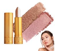 Waterproof Two-Color Shimmer Eyeshadow Stick, Glitter Eyeshadow Stick, Eye Shadow Sticks for Glitter Makeup One Step Easy To Use Smooth Blendable (#1)