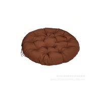 (Waterproof type---dark brown, 70*70cm) Outdoor waterproof sunscreen Nordic bird's nest cushion round thick radar chair cradle hanging basket cushion