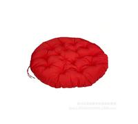 (Waterproof type---red, 70*70cm) Outdoor waterproof sunscreen Nordic bird's nest cushion round thick radar chair cradle hanging basket cushion