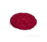 (Waterproof type---Wine red, 70*70cm) Outdoor waterproof sunscreen Nordic bird's nest cushion round thick radar chair cradle hanging basket cushion