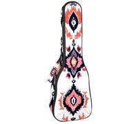 Waterproof Ukulele Case Bag, Durable 23" Ukulele Gig Bag with Storage and Handle - Art Floral Ethnic Indian Ethnic Pattern