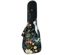 Waterproof Ukulele Case Bag, Durable 23" Ukulele Gig Bag with Storage and Handle - Little Kittens Walk Among Flowers and Butterflies