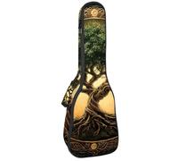 Waterproof Ukulele Case Bag, Durable 23" Ukulele Gig Bag with Storage and Handle - Magical Tree of Life Pattern