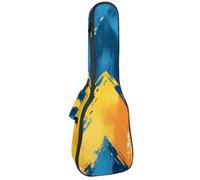 Waterproof Ukulele Case Bag, Durable 23" Ukulele Gig Bag with Storage and Handle - Seamless Zig Zag Pattern