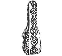Waterproof Ukulele Case Bag, Durable 23" Ukulele Gig Bag with Storage and Handle - Western Africa Geometric Pattern