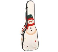 Waterproof Ukulele Gig Bag for Concert Ukuleles Padded Bag with Adjustable Straps - Cute Christmas Snowman