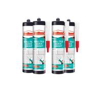 Waterproof Ultra Force Wall Tile Quick 'Grout Cartridge' 460g, 4pk Unibond White One Size