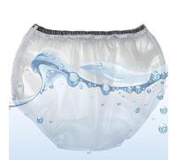 Waterproof Underwear, Leakproof Plastic Underwear for Women Washable Incontinence Pants for Men Protective Waterproof Pants Knickers for Incontinence Care Reusable Plastic Pants Adults M