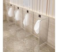Waterproof Urinal Divider Panel for Restrooms, Tempered Glass & Stainless Steel Partition for Hotels, Public Bathrooms, Schools - Durable & Stylish Design