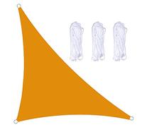 Waterproof UV Block Right Triangular Sun e Sail ning Ox Fabric for Outdoor Garden Patio and Par Use (3x4x5m Mango Yellow)