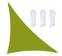 Waterproof UV Block Right Triangular Sun Shade Sail - Sturdy Oxford Fabric Awning for Outdoor Garden Patio and Party Use (3x3x4 ft Yellow-Green)