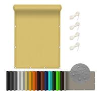 Waterproof UV Protect Rectangle Sun Shade Sail 2.1 x 3.2 m with Grommets, Windproof, Includes Ropes, No Drill, Ideal for Outdoor, Patio, Garden, Sand Yellow