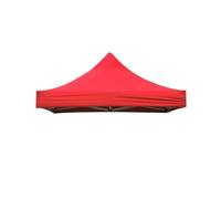 Waterproof UV-Protection Pavilion Cover Oxford Fabric Outdoor Tent Canopy Rain-Resistant Replacement for Market Car Lawn - Red 2x2m (Cover Only)